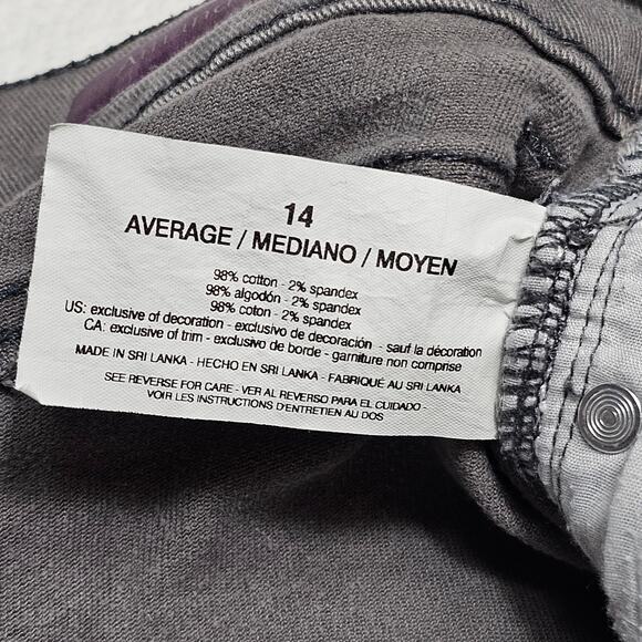 Gloria Vanderbilt Amanda Jeans Size 14 Grey Classic High Rise Stretch Straight - Picture 9 of 10